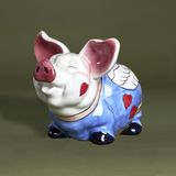 Ein Sparschwein von Hans Eichel mit großen Ohren