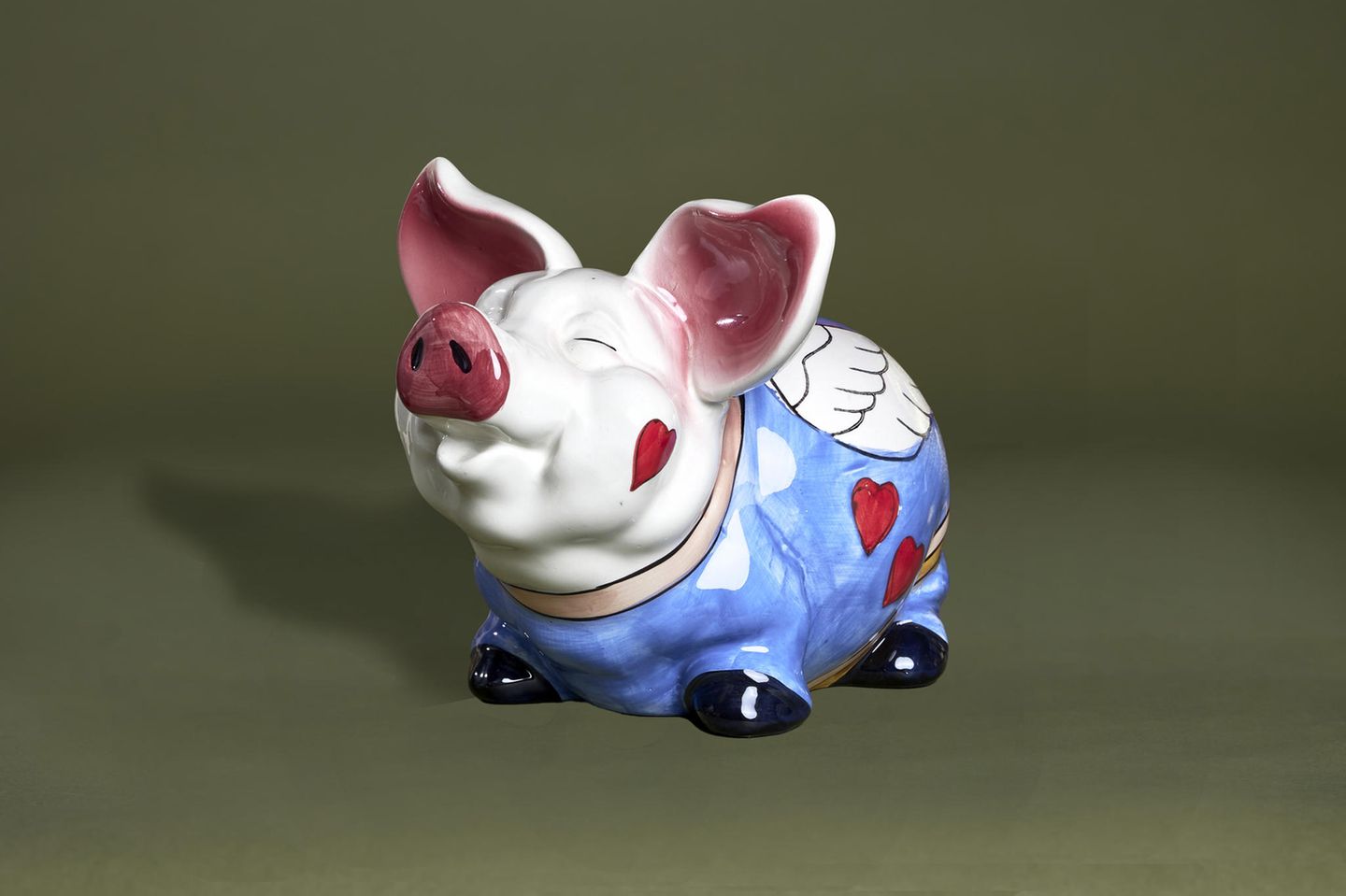 Ein Sparschwein von Hans Eichel mit großen Ohren