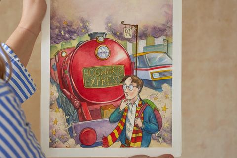Original-Aquarell von "Harry Potter und der Stein der Weisen", gemalt vom britischen Künstler Thomas Taylor