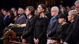 Céline Dion bei der Trauerfeier für ihren Mann