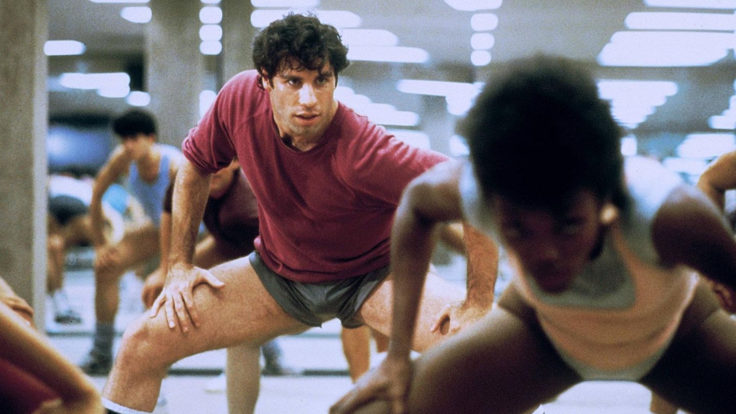 John Travolta in "Perfect", 1985