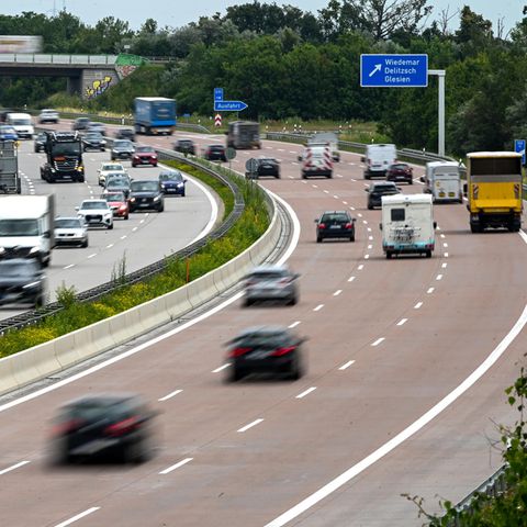 Eine volle Autobahn