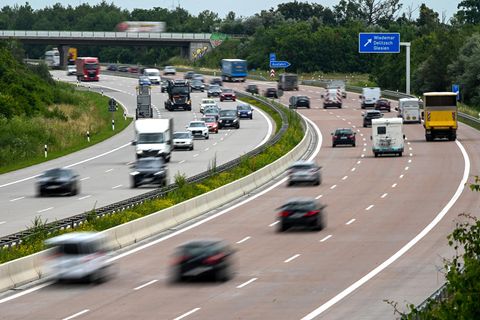 Eine volle Autobahn