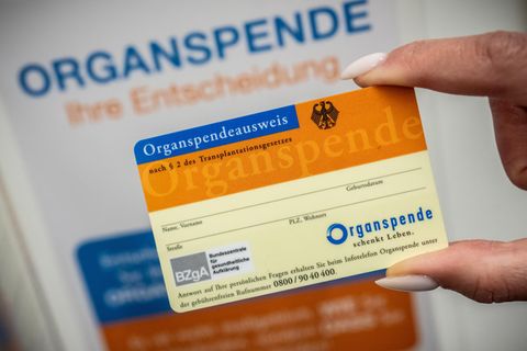 Bild eines Organspendeausweises