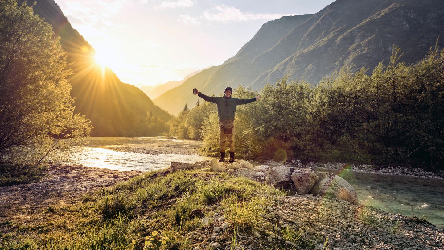 Von Overtourism keine Spur: Wanderer im slowenischen Triglav-Nationalpark 