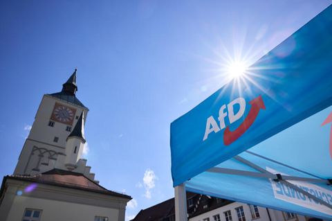 Wahlkampfstand der AfD in Bayern