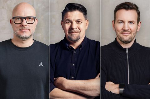 Sven Steffensmeier, Tim Mälzer und Fabian Tobias (von links) sind "Potatohead Pictures". Sie produzieren Fernsehen, (fast so) wie sie es wollen.