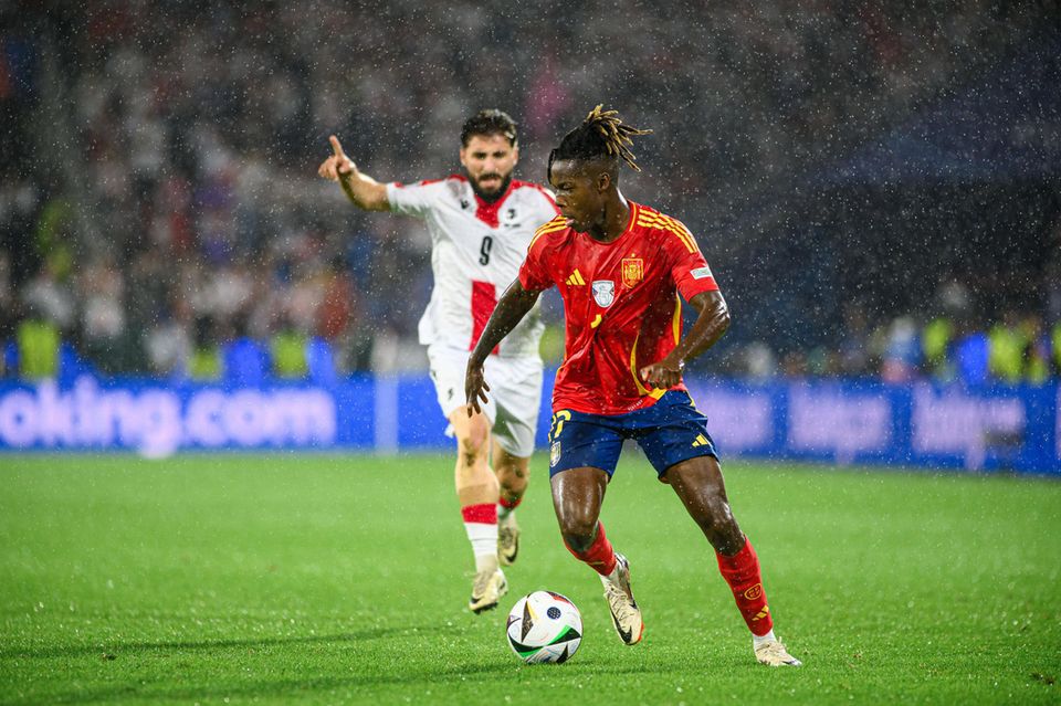 Nico Williams, The EURO 2024 football match Spain against Georgia at the Rhein Energie Stadium Nico Williams, The EURO 2024 football match Spain against Georgia at the Rhein Energie Stadium