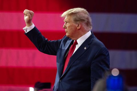 Tonald Trump bei einer Konferenz im Februar