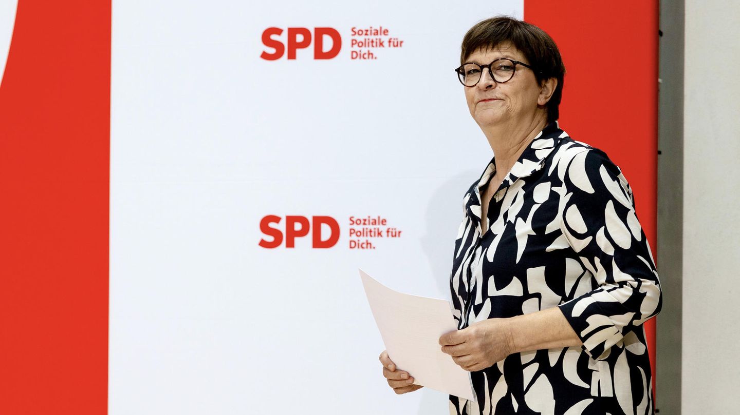 Saskia Esken, Co-Vorsitzende der SPD, im Willy-Brandt-Haus in Berlin