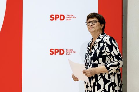 Saskia Esken, Co-Vorsitzende der SPD, im Willy-Brandt-Haus in Berlin