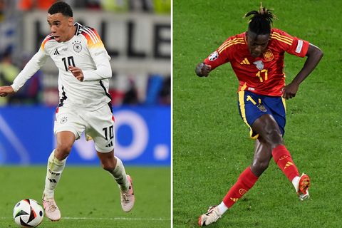 Musiala hat seine Aufgabe damit beschrieben, dass er Chaos in den gegnerischen Reihen stiften soll. Das gelingt ihm durch unnachahmliche Dribblings und technische Brillanz. Torgefährlich ist er obendrauf. Ähnliches gilt für Nico Williams, der aber ein echter Linksaußen ist und nicht so viel rotiert wie Musiala. Im Gegensatz zum Münchner spielt Williams, der bei Athletic Bilbao unter Vertrag steht, nicht bei einem europäischen Spitzenklub.   Fazit: leichter Vorteil für Deutschland      
