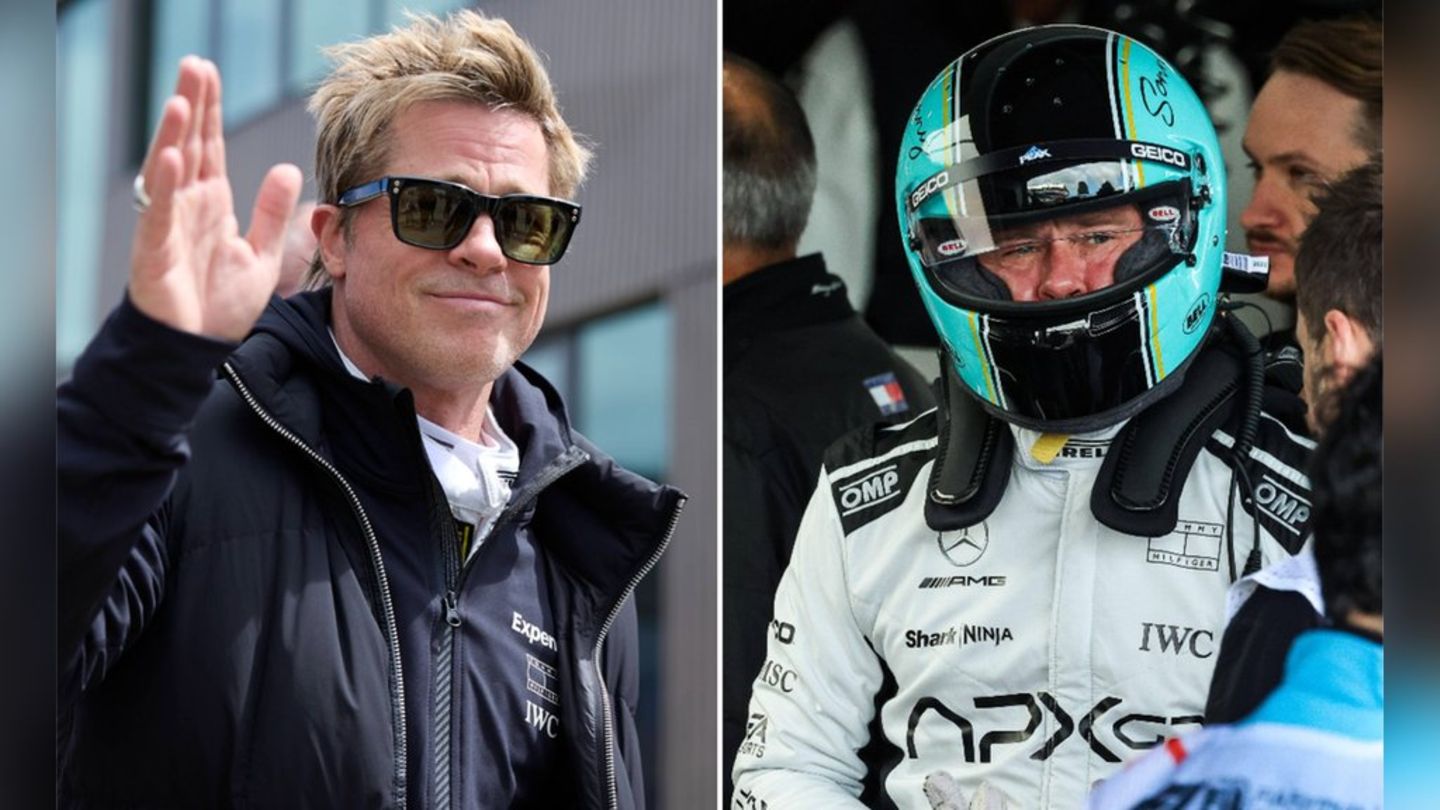 Vor Formel-1-Rennen: Hollywoodstar Brad Pitt dreht in Silverstone