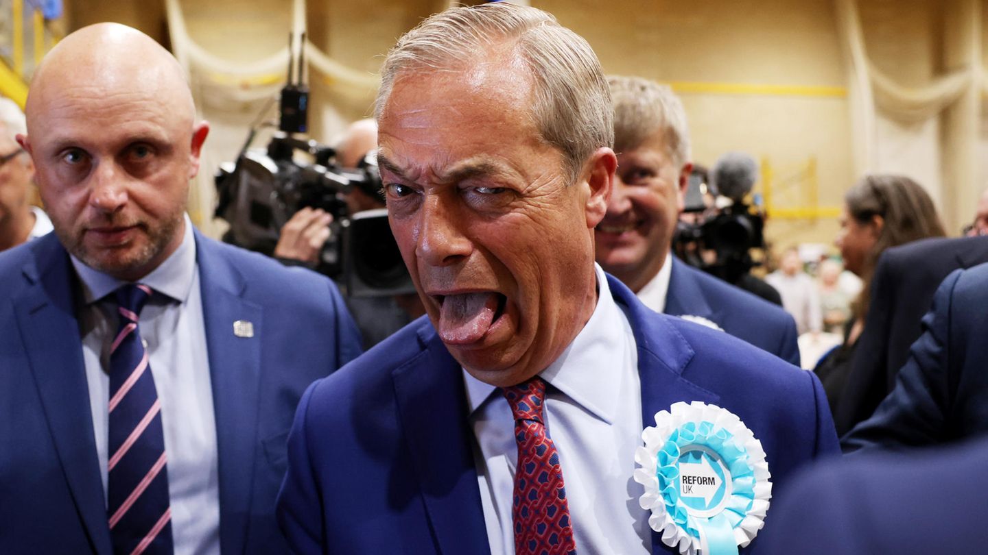 Rechtspopulist Nigel Farage freute sich über die Wahlergebnisse in Großbritannien