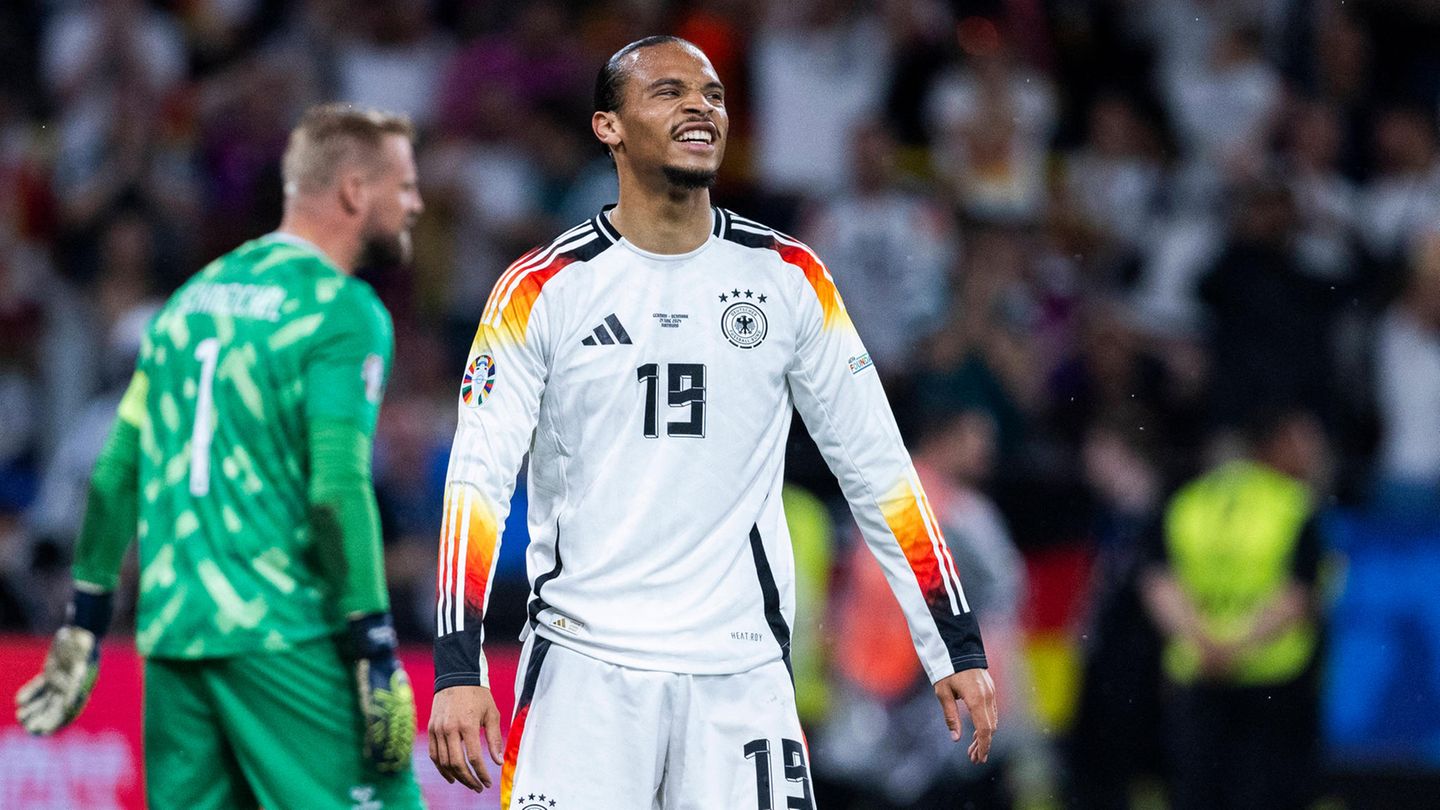 Leroy Sané gegen Dänemark Leroy Sané nach vergebener Chance