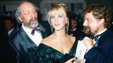 Linda de Mol im Jahr 1989 auf einer Veranstaltung mit Jürgen von der Lippe und Karl Dall