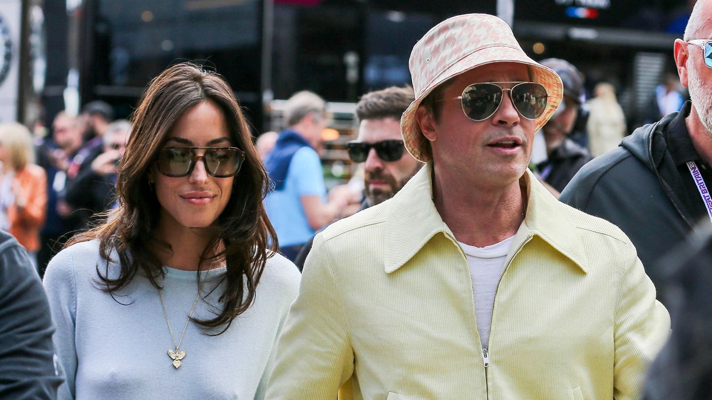 Brad Pitt und Ines de Ramon heizen in Silverstone den F1-Zirkus auf ...