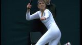 US-Tennisspielerin Anne White in einem Einteiler, 1985