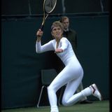 US-Tennisspielerin Anne White in einem Einteiler, 1985