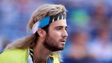 Andre Agassi in bunter Tennis-Klamotte