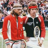 Björn Borg (l.) und John McEnroe beim Wimbledon-Finale 1980