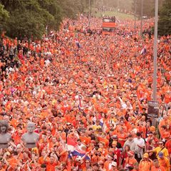 Niederländische Fans bei der EM in Deutschland