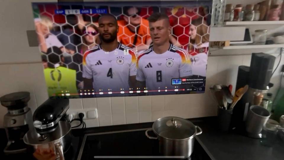 Die Vision Pro bringt das Deutschland-Spiel in die Küche