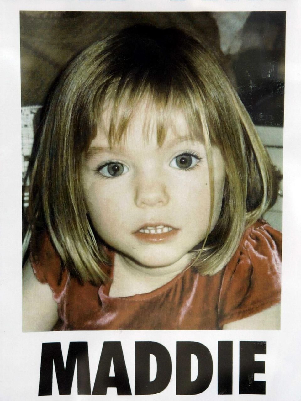 Suchanzeige von Maddie McCann aus 2007 Suchanzeige von Maddie McCann aus 2007