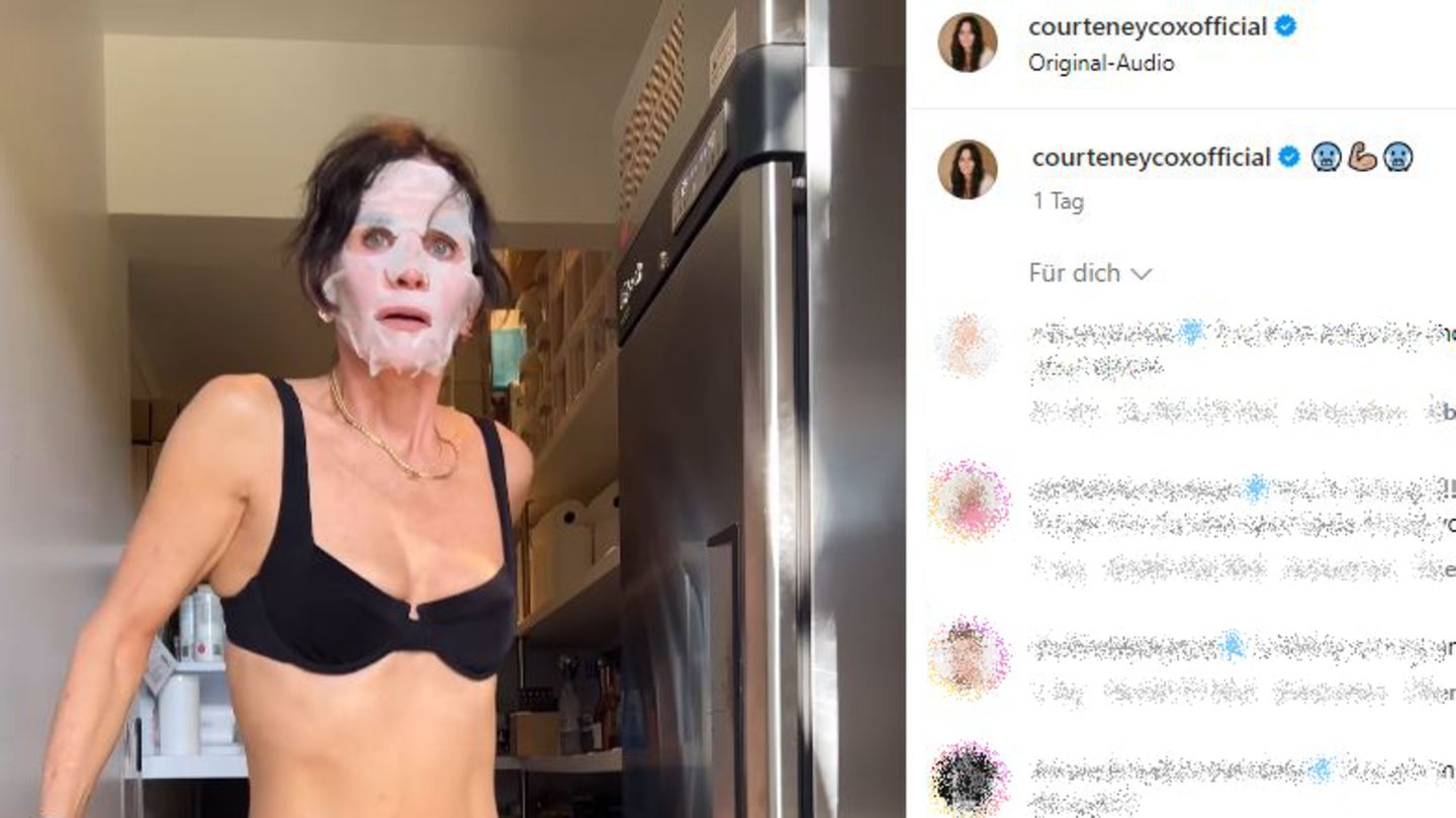 People of today: Fit at 60: Courteney Cox jumps into the freezer in a bikini