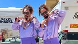 Jason Mamoa uns sein Stunt Double Kim Fardy