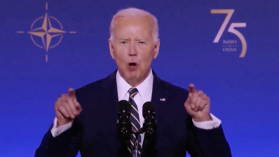 Biden hält kämpferische Rede beim Nato-Gipfel