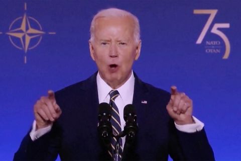 Biden hält kämpferische Rede bei Nato-Gipfel