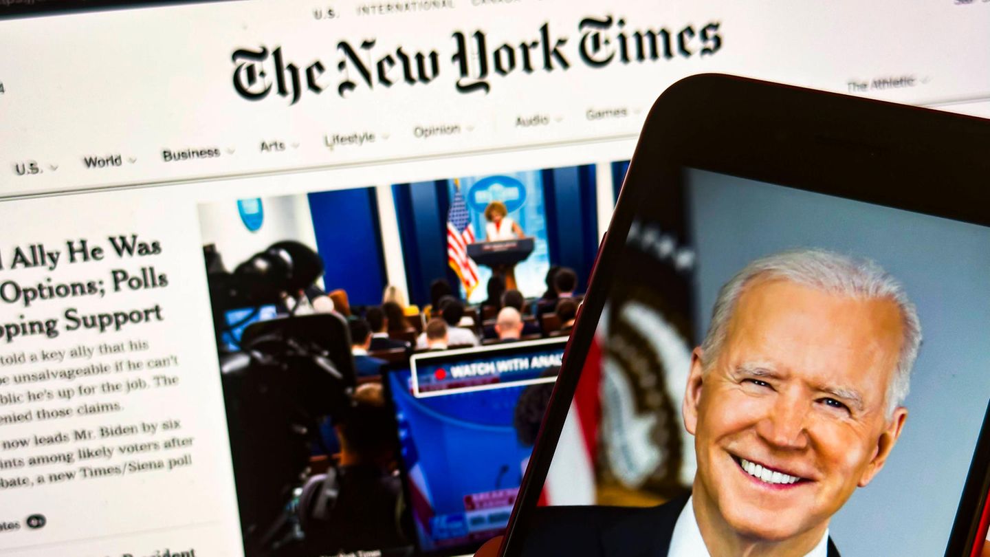 "New York Times" Auch das meinungsbildende Blatt positioniert sich ungewöhnlich deutlich: Ein Verzicht Bidens sei "die beste Chance, die Seele der Nation – die Sache, die Herrn Biden dazu bewogen hat, 2019 für die Präsidentschaft zu kandidieren – vor der bösartigen Verformung durch Herrn Trump zu schützen. Und es ist der beste Dienst, den Herr Biden einem Land erweisen kann, dem er so lange edel gedient hat"