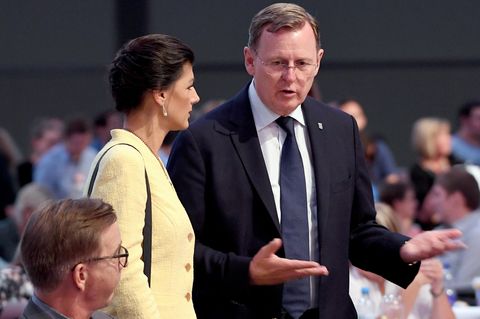 Damals Parteigenossen, heute politische Gegner: Sahra Wagenknecht und Bodo Ramelow im Jahr 2018