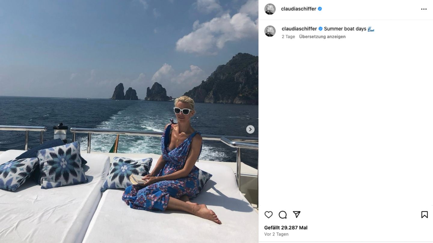 Stars im Urlaub: Claudia Schiffer