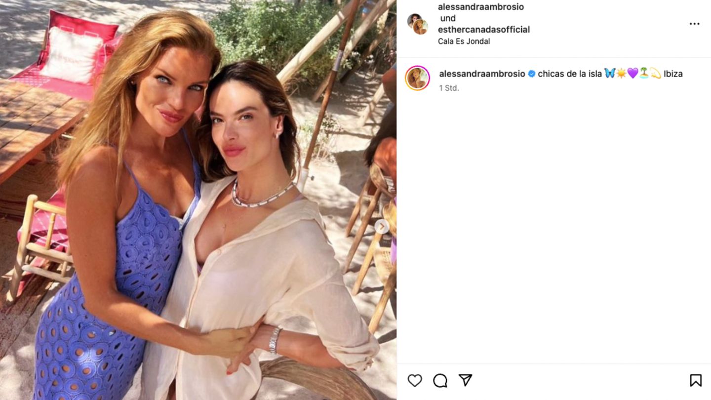Stars im Urlaub: Esther Cañadas und Alessandra Ambrosio