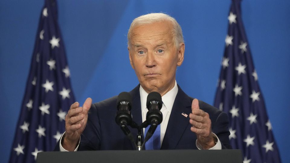 Eine knappe Stunde lang nahm sich Joe Biden für seine Abschlusspressekonferenz zum Nato-Gipfel Zeit und beantworte 19 Fragen.