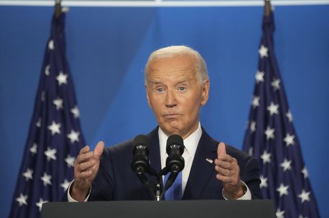 Eine knappe Stunde lang nahm sich Joe Biden für seine Abschlusspressekonferenz zum Nato-Gipfel Zeit und beantworte 19 Fragen.