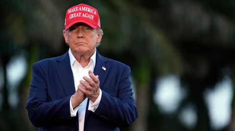 Donald Trump bei einer Wahlkampfveranstaltung im Trump National Doral Miami