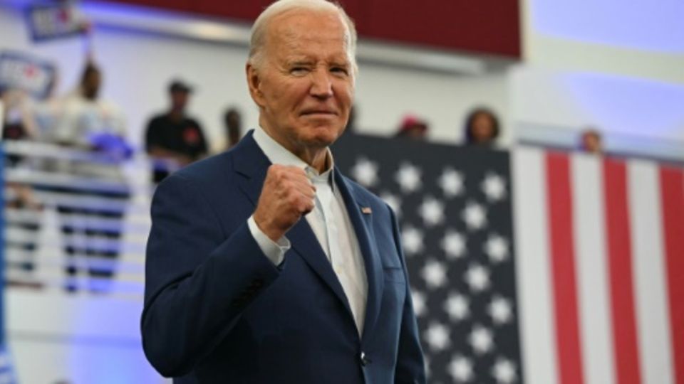 Biden am Freitag bei seinem Auftritt in Detroit