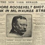 Zeitungsausriss des "New York Herald" von der Nachricht über den Anschlag auf Roosevelt