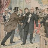 Farbige Darstellung des Schusses auf William McKinley