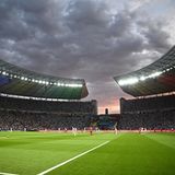 Blick in das Olympiastadion Berlin während des Spiels