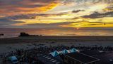 Luftbild vom Strand in Perranporth, Cornwall