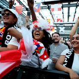 Englische Fans freuen sich über den Ausgleich