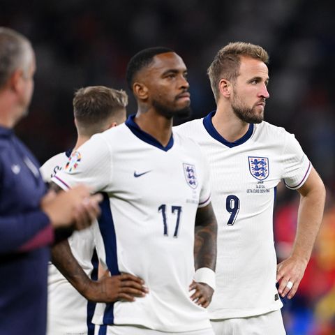 Englands Spieler nach dem EM-Finale gegen Spanien