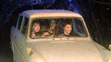 Rupert Grint, Emma Watson, Daniel Radcliffe im Ford aus "Harry Potter und die Kammer des Schreckens"