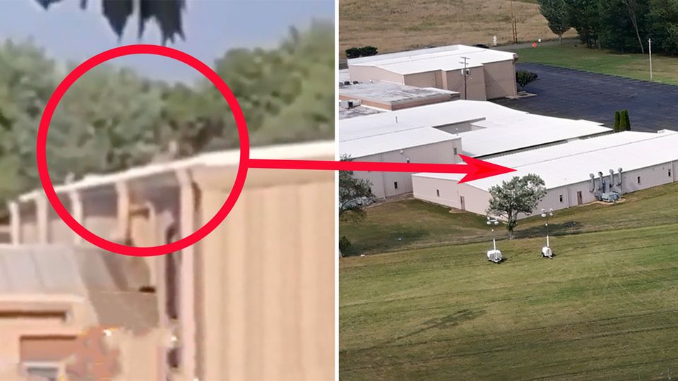 Video shows Trump assassin getting into position