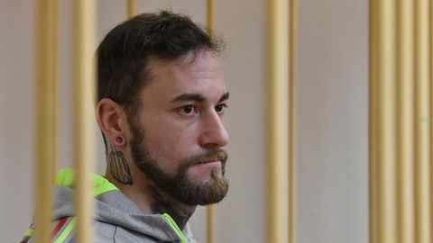 Patrick Schöbel im Gericht in Sankt Petersburg