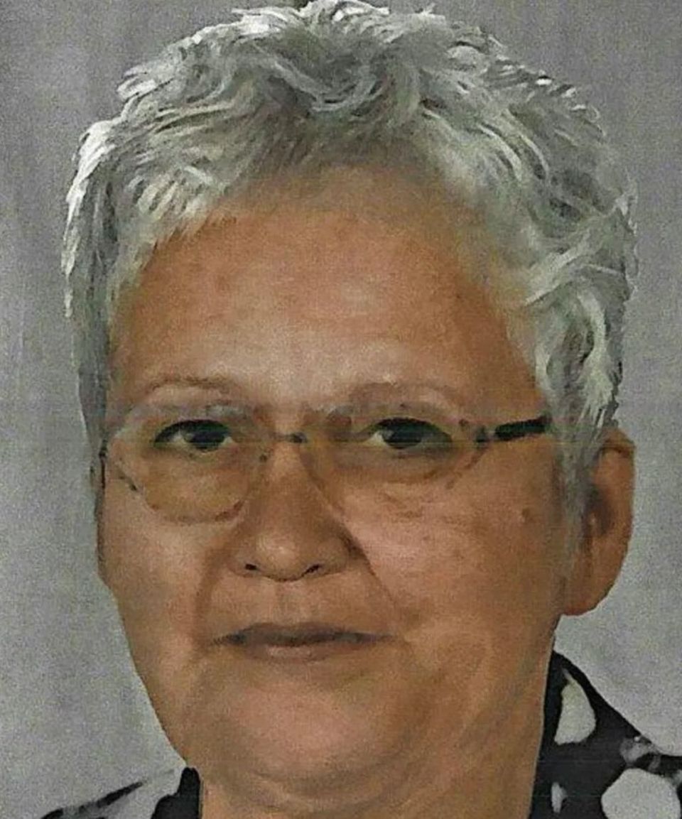 Die Polizei hat Roswitha Hedt in einer Fotomontage künstlich gealtert Die Polizei hat Roswitha Hedt in einer Fotomontage künstlich gealtert
